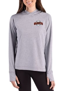 Cutter and Buck San Francisco Giants Womens Black Heather Cooperstown Adapt Hooded Sweatshirt