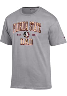 Champion Florida State Seminoles Grey Est Date Dad Jersey Short Sleeve T Shirt