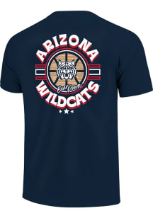 Arizona Wildcats Navy Blue Textured Court Ball Short Sleeve T Shirt