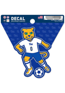 Pitt Panthers 3x4 Roc Collection Clean Cut Soccer Mascot Auto Decal - Blue