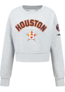 Pro Standard Houston Astros Girls Grey Classic Essentials Long Sleeve T-Shirt