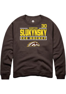 Hampton Slukynsky Western Michigan Broncos Mens Brown NIL Stacked Box Player Crew