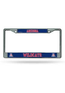 Arizona Wildcats Decal Chrome License Plate Frame - Silver