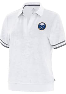 Antigua Buffalo Sabres Womens Navy Blue Favorite Short Sleeve Polo Shirt