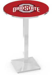 Ohio State Buckeyes Chrome Square Base Pub Table