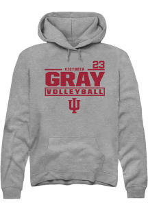 Victoria Gray Indiana Hoosiers Mens Graphite NIL Stacked Box Player Hood