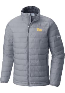Mens Pitt Panthers Columbia Mens Heat Seal Powder Heavyweight Jacket - Grey