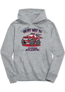 Vive La Fete Florida Atlantic Owls Toddler Grey On My Way Long Sleeve Hooded Sweatshirt