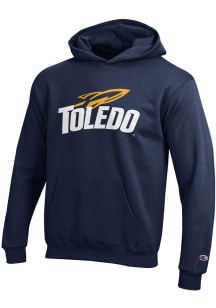 Champion Toledo Rockets Youth Navy Blue Powerblend Long Sleeve Hoodie