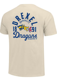 Drexel Dragons Ivory Mascot Overlay Short Sleeve T Shirt