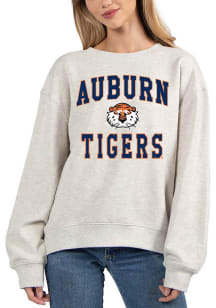 Auburn Tigers Womens Ash Old School Crew Sweatshirt