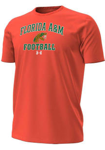 Under Armour Florida A&M Rattlers Orange Football Football Performance Short Sleeve T Shirt