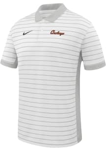 Nike Oklahoma State Cowboys Mens White Victory Stripe Short Sleeve Polo
