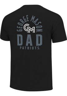 George Mason University Black Mascot Overlay Dad Short Sleeve T Shirt