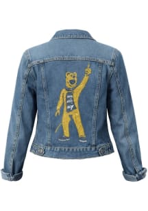 Penn State Nittany Lions Womens Blue Full Mascot Denim Medium Weight Jacket