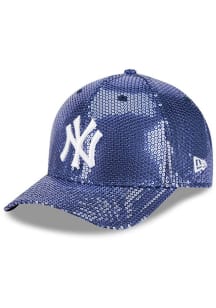 New Era New York Yankees Navy Blue Sequin 9FORTY M Crown Womens Adjustable Hat