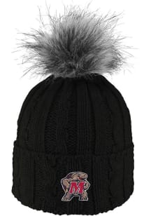 LogoFit Maryland Terrapins Black Alps Pom Womens Knit Hat