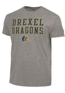 Champion Drexel Dragons Dark Grey Stacked Tri-Blend Short Sleeve Fashion T Shirt