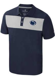 Colosseum Penn State Nittany Lions Mens Navy Blue Cicero Short Sleeve Polo