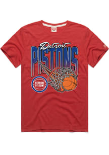 Homage Detroit Pistons Red On Fire Short Sleeve Fashion T Shirt