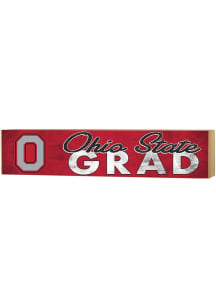 KH Sports Fan Ohio State Buckeyes 3x13 Block Sign Grad Sign - Red