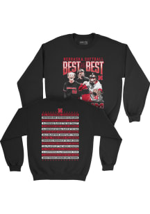 Jordy Frahm  Campus Ink Nebraska Cornhuskers Youth Black BEST OF THE BEST Long Sleeve Crew Sweatsh..