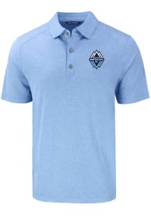 Cutter and Buck Vancouver Whitecaps FC Mens Light Blue Forge Recycled Short Sleeve Polo