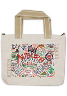 Auburn Tigers White 14x18 Canvas Tote