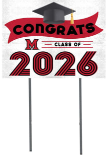 Miami RedHawks KH Sports Fan Class of 2026 Yard Sign - Red