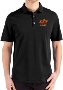 Cutter and Buck Oklahoma State Cowboys Black Alumni Advantage Refresh Pique Big and Tall Polo