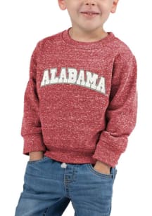 Little King Alabama Crimson Tide Toddler Crimson Knobby Long Sleeve Crew Sweatshirt