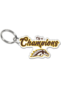 Western Michigan Broncos Premium Acrylic City of Champions Keychain - Brown