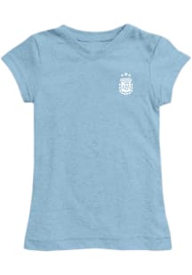Vive La Fete Argentina National Team Toddler Girls Light Blue Lexie Short Sleeve T-Shirt