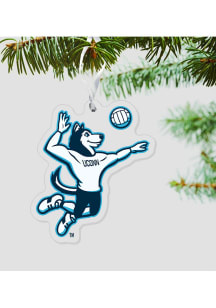 UConn Huskies Jonathan Volleyball Ornament - Navy Blue