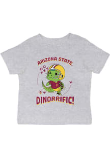 Vive La Fete Arizona State Sun Devils Infant Dino-Riffic Short Sleeve T-Shirt Grey