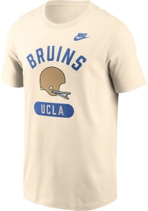 Nike UCLA Bruins White Football Legacy Mascot Football Helmet Short Sleeve T Shirt