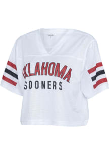 Oklahoma Sooners Womens Field Goal Fashion Football Jersey - White
