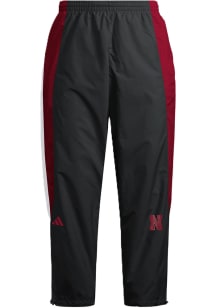 Adidas Nebraska Cornhuskers Mens Black Strategy Pants