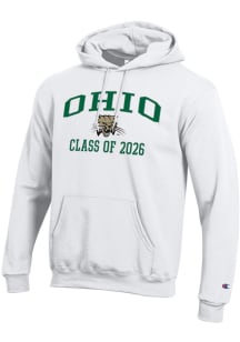Champion Ohio Bobcats Mens White Primary Class of 2026 Powerblend Long Sleeve Hoodie