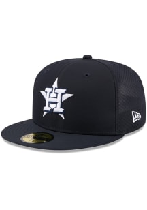 New Era Houston Astros Mens Navy Blue 2026 MLB Batting Practice Fan Pack 59FIFTY Fitted Hat