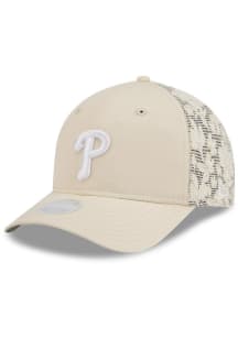 New Era Philadelphia Phillies White Floral Mesh 9FORTY M Crown Womens Adjustable Hat