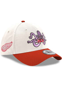 New Era Detroit Red Wings Mens White Team Mascot 39THIRTY Flex Hat