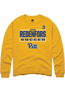 Jacob Redenfors Pitt Panthers Mens Gold NIL Stacked Box Player Crew