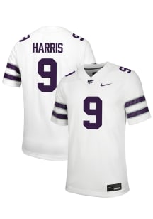 Jay Harris  Nike K-State Wildcats White NIL Name And Number Football Jersey
