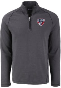 Cutter and Buck FC Dallas Mens Black Pehastin Long Sleeve Qtr Zip Pullover