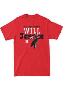 Will Jesske Nebraska Cornhuskers Youth Red Illustrated Fashion Player Tee