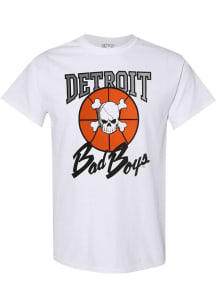 Detroit Pistons White Detroit Bad Boys The Original Basic Short Sleeve T Shirt
