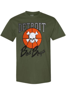 Detroit Pistons Olive Detroit Bad Boys The Original Basic Short Sleeve T Shirt