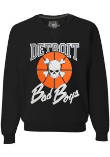 Detroit Pistons Mens Black Detroit Bad Boys Long Sleeve Crew Sweatshirt