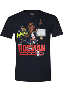 Dennis Rodman Detroit Pistons Black DBB Dennis The Worm Rodman Short Sleeve Fashion Player T Shirt